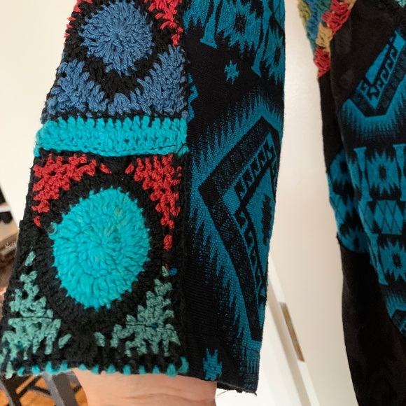 Sandy Starkman L/S Mid Length Coat. Color: Multi. Size M - Picture 4 of 7